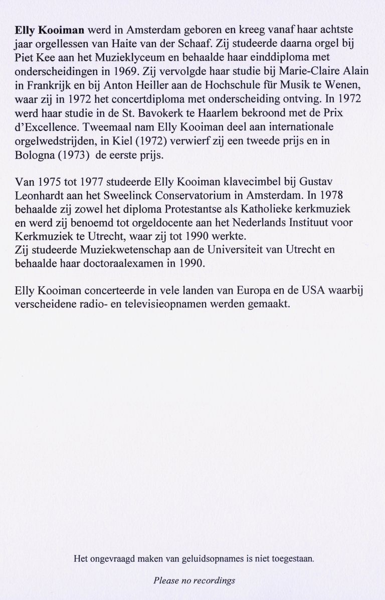 Programma Elly Kooiman 2 september 2008