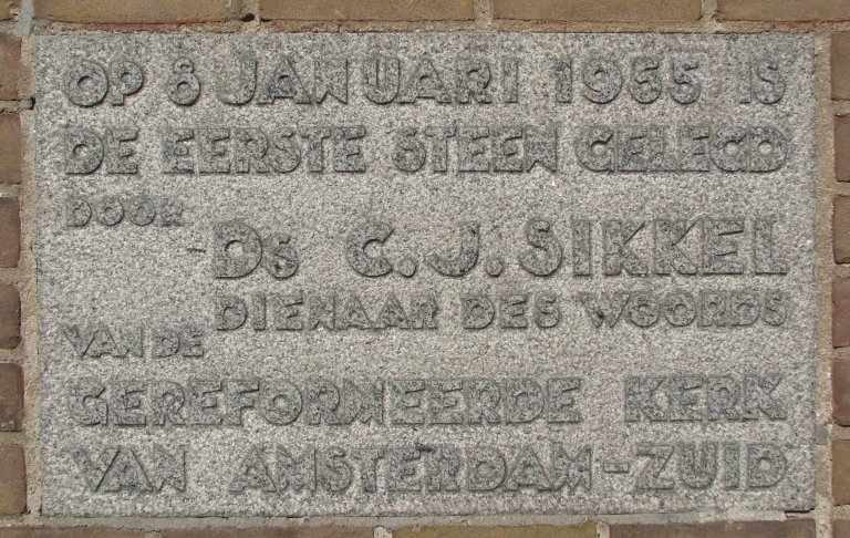 Amsterdam Woestduinkerk de eerste steen